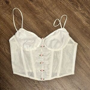 Elegant White Lace Corset